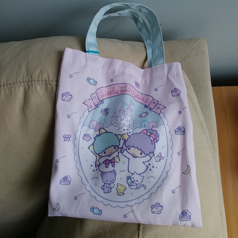 Sanrio Little Twin Stars mini pastel tote bag